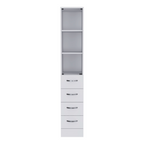 Linen Cabinet 68" H with Three Shelves and Four Drawers