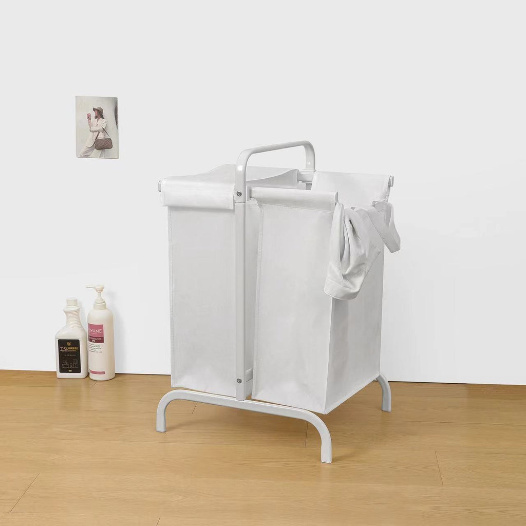 2-Tier Laundry Hamper 110L with Lid and Sorting Cards