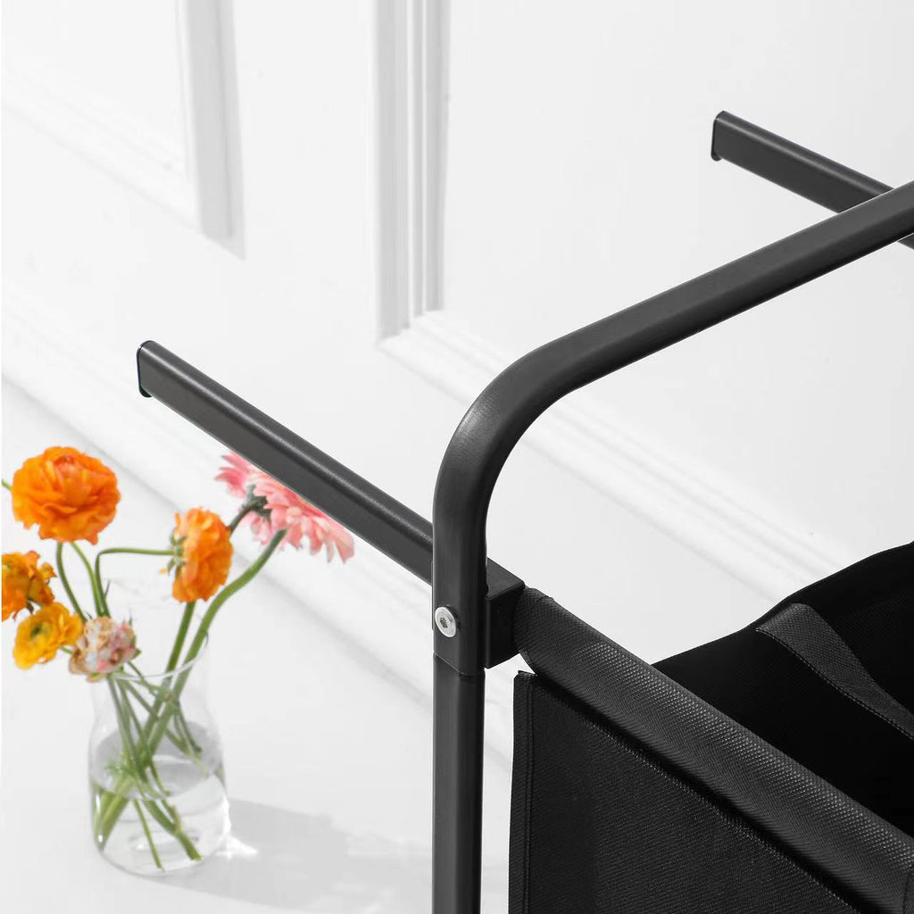 2-Tier Laundry Hamper 110L with Lid and Sorting Cards