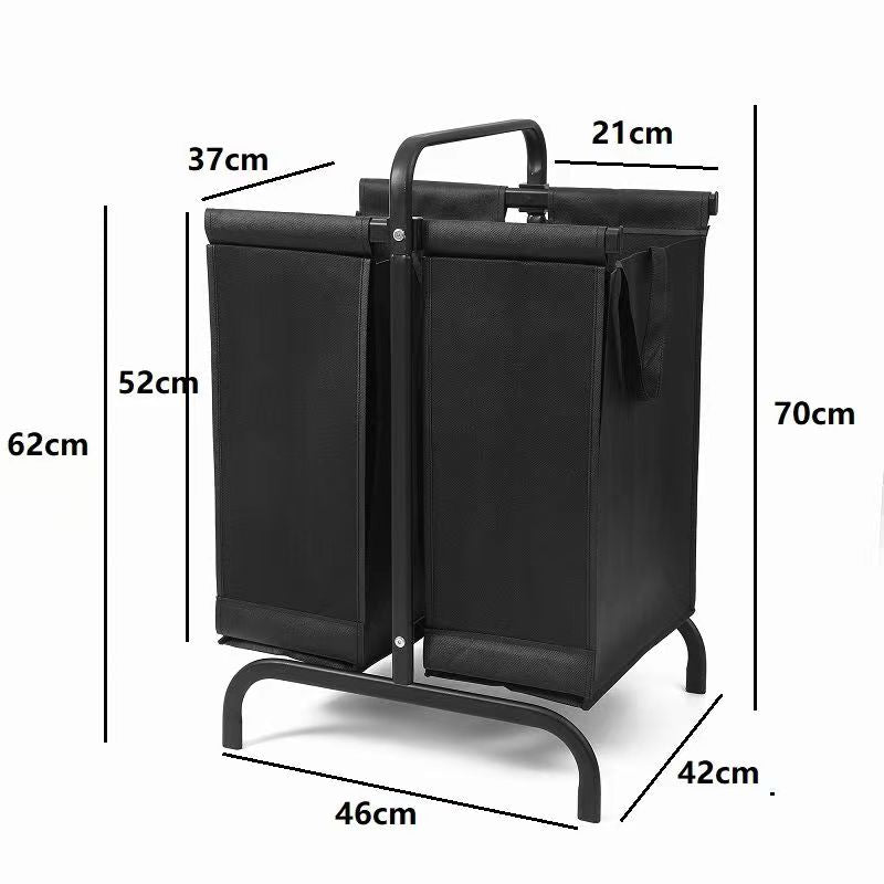 2-Tier Laundry Hamper 110L with Lid and Sorting Cards