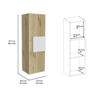 38"H Single Door Cabinet with Three Shelves