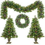Pre-lit Christmas Tree Artificial Christmas 4-Piece Set
