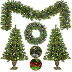 Pre-lit Christmas Tree Artificial Christmas 4-Piece Set