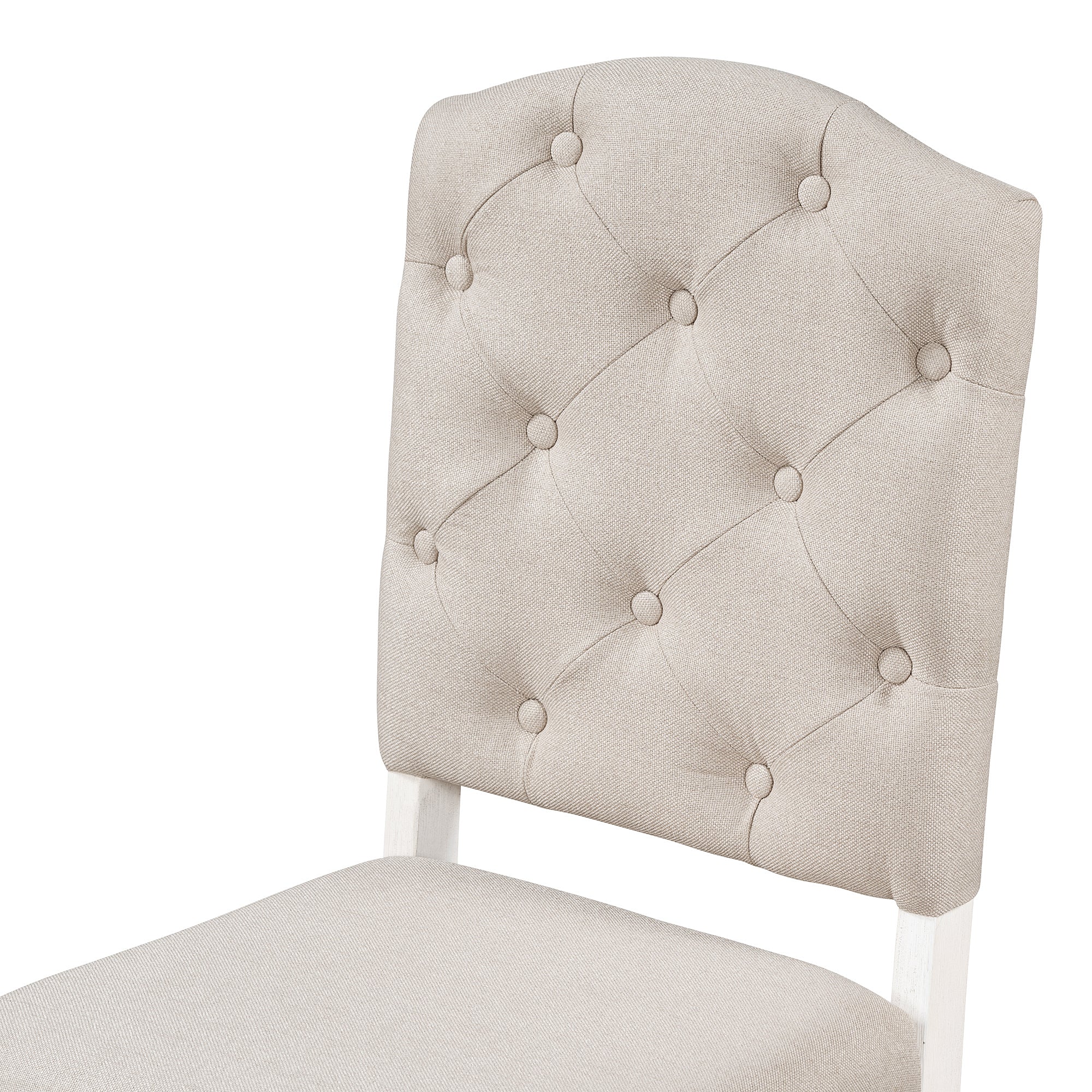 TREXM Retro Style Dining Chair Set with 4 Upholstered Chairs