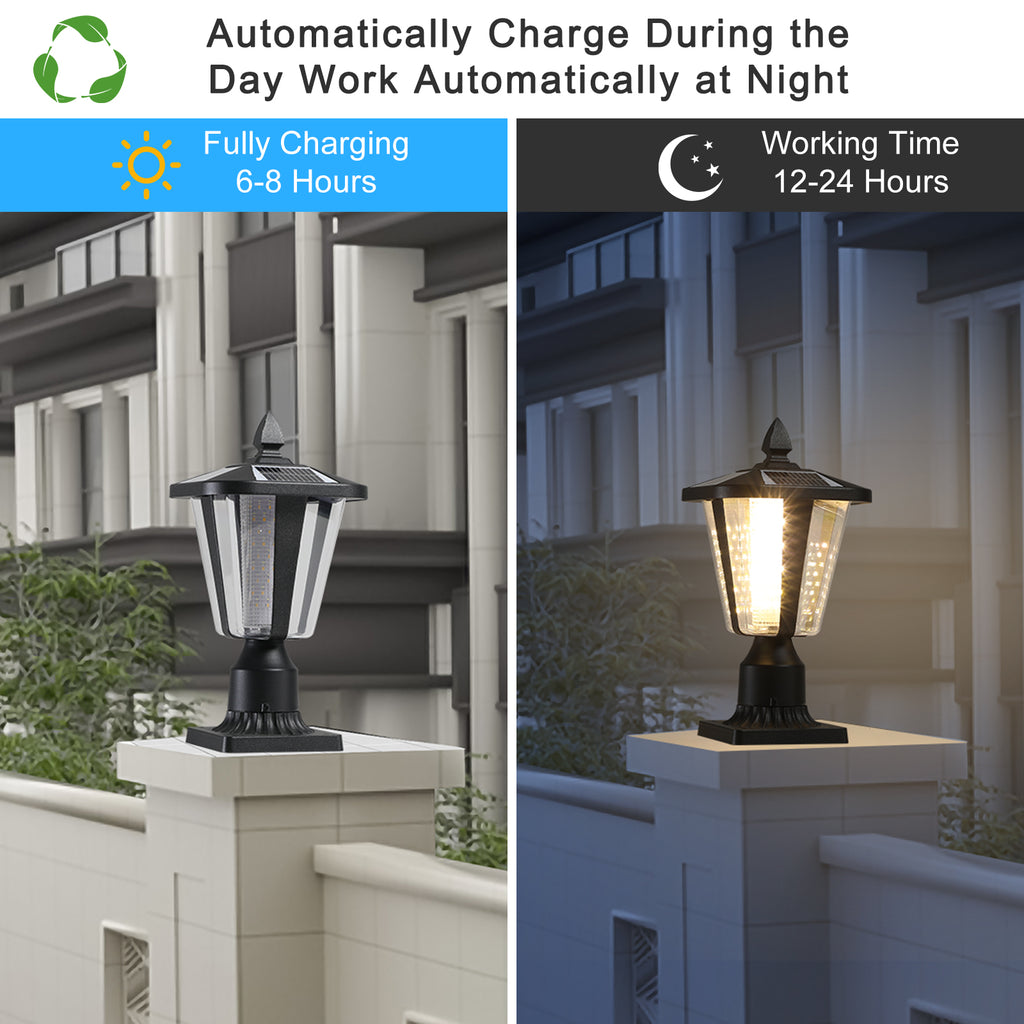 15" Solar Powered Outdoor Lantern