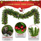 Pre-lit Christmas Tree Artificial Christmas 4-Piece Set