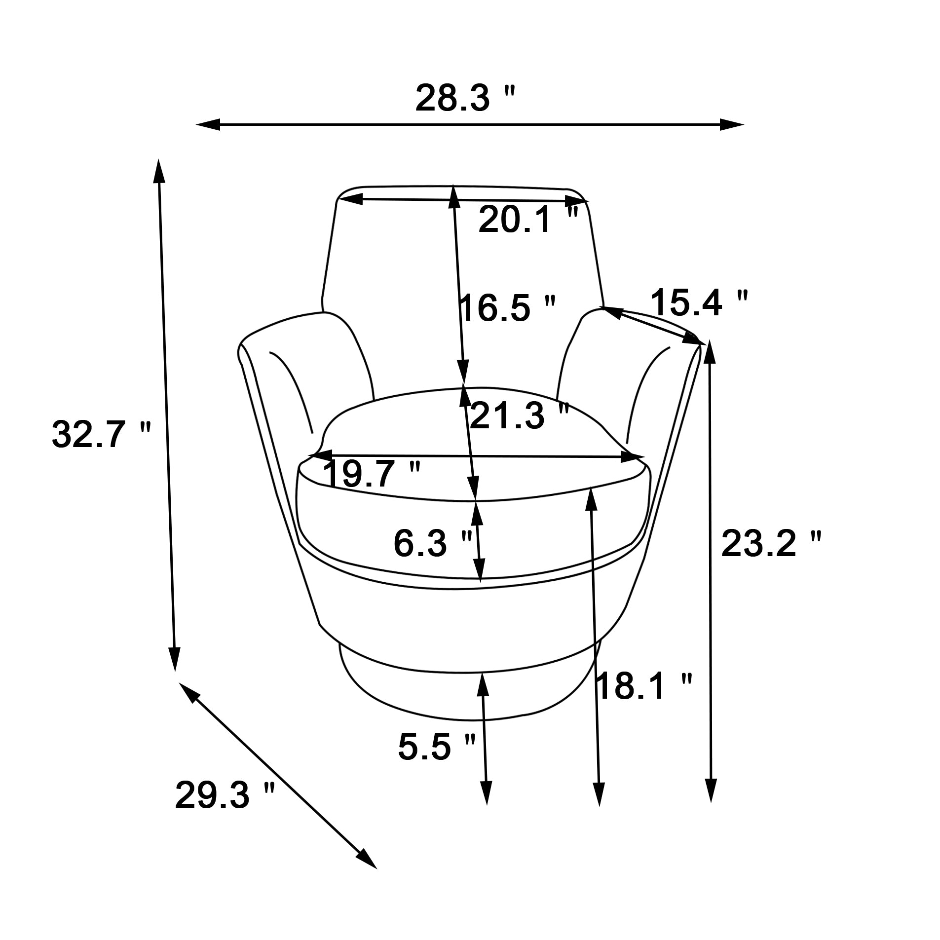 Teddy Swivel Barrel Chair