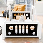 Twin Size Classic Car-Shaped Platform Bed with Wheels