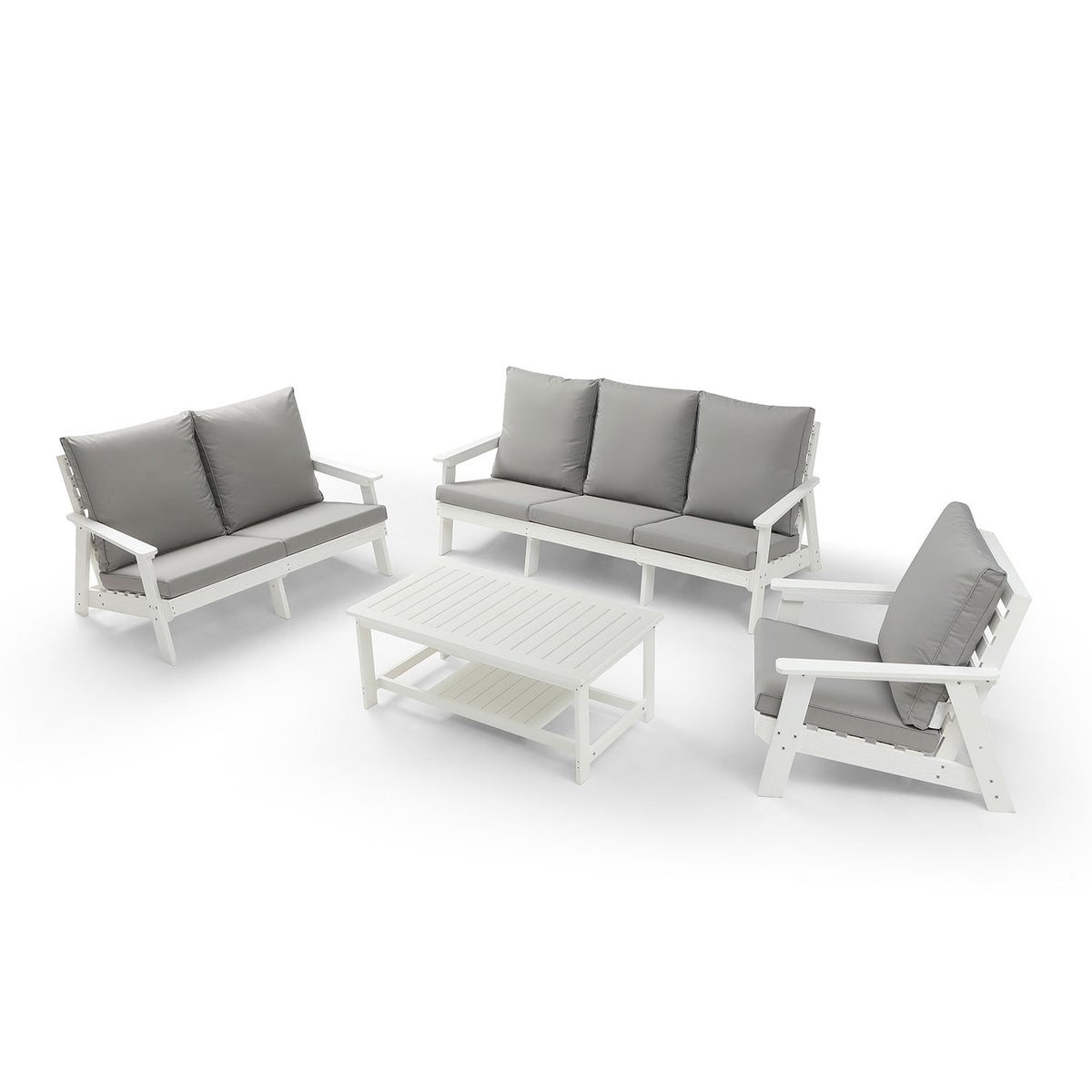 HIPS All-Weather Outdoor Single Sofa with Cushion