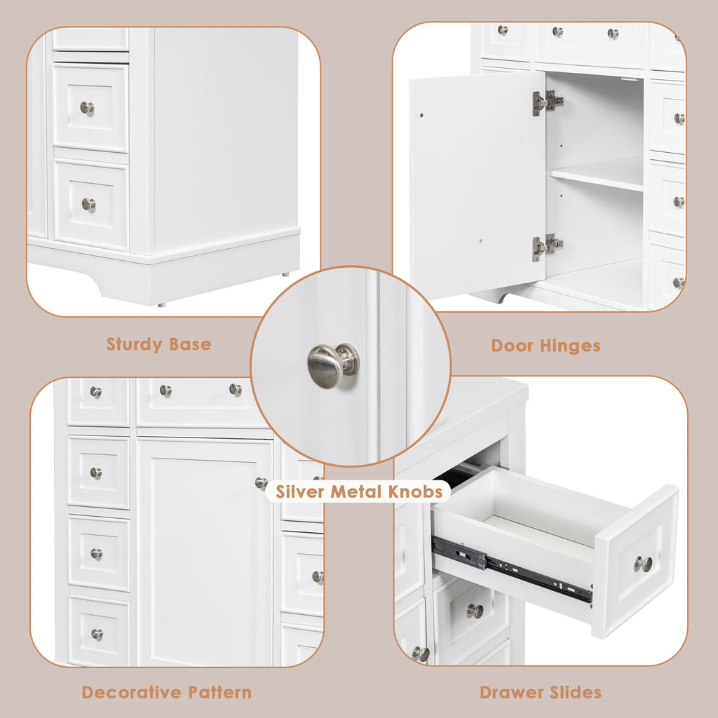 36" Bathroom Vanity without Sink, Cabinet Base Only