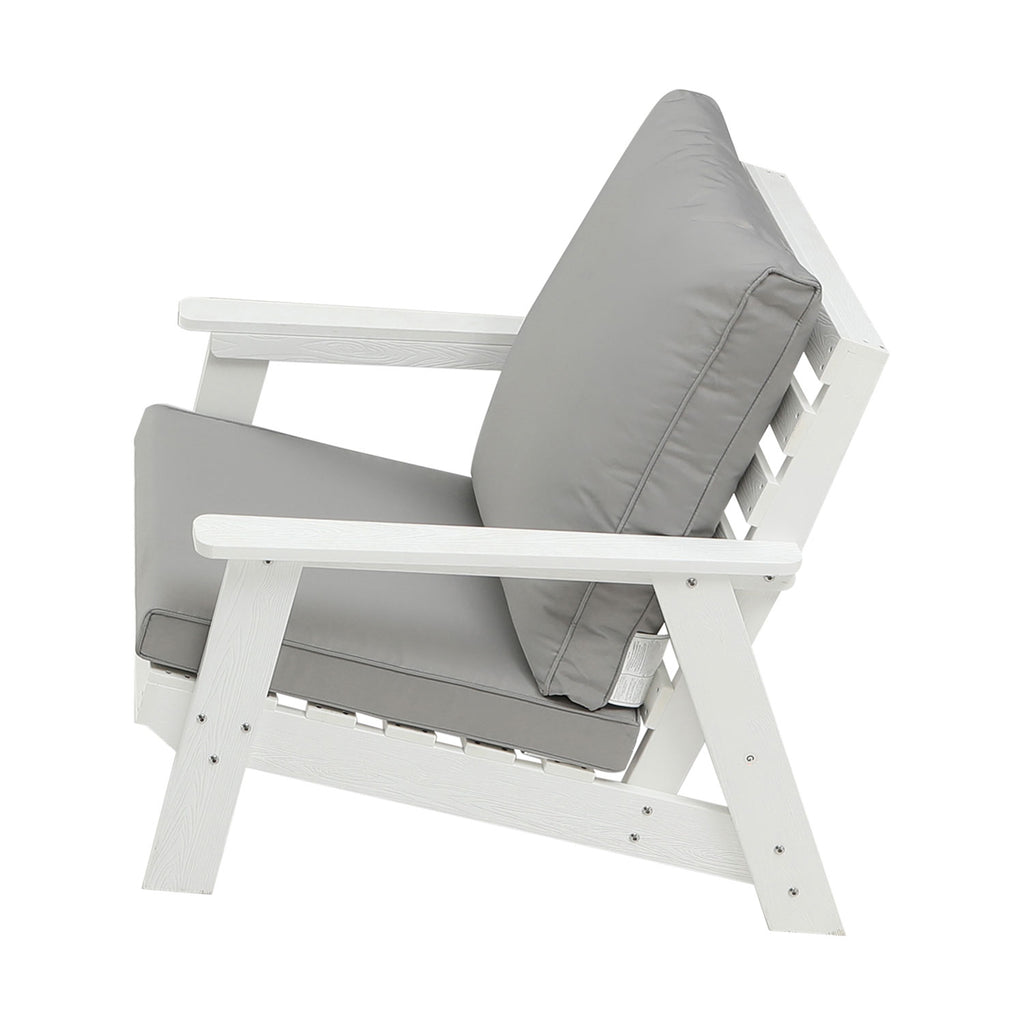 HIPS All-Weather Outdoor Single Sofa with Cushion