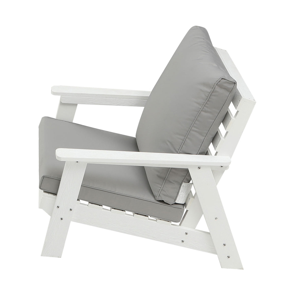 HIPS All-Weather Outdoor Single Sofa with Cushion