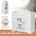 36" Bathroom Vanity without Sink, Cabinet Base Only