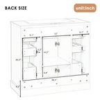 36" Bathroom Vanity without Sink, Cabinet Base Only
