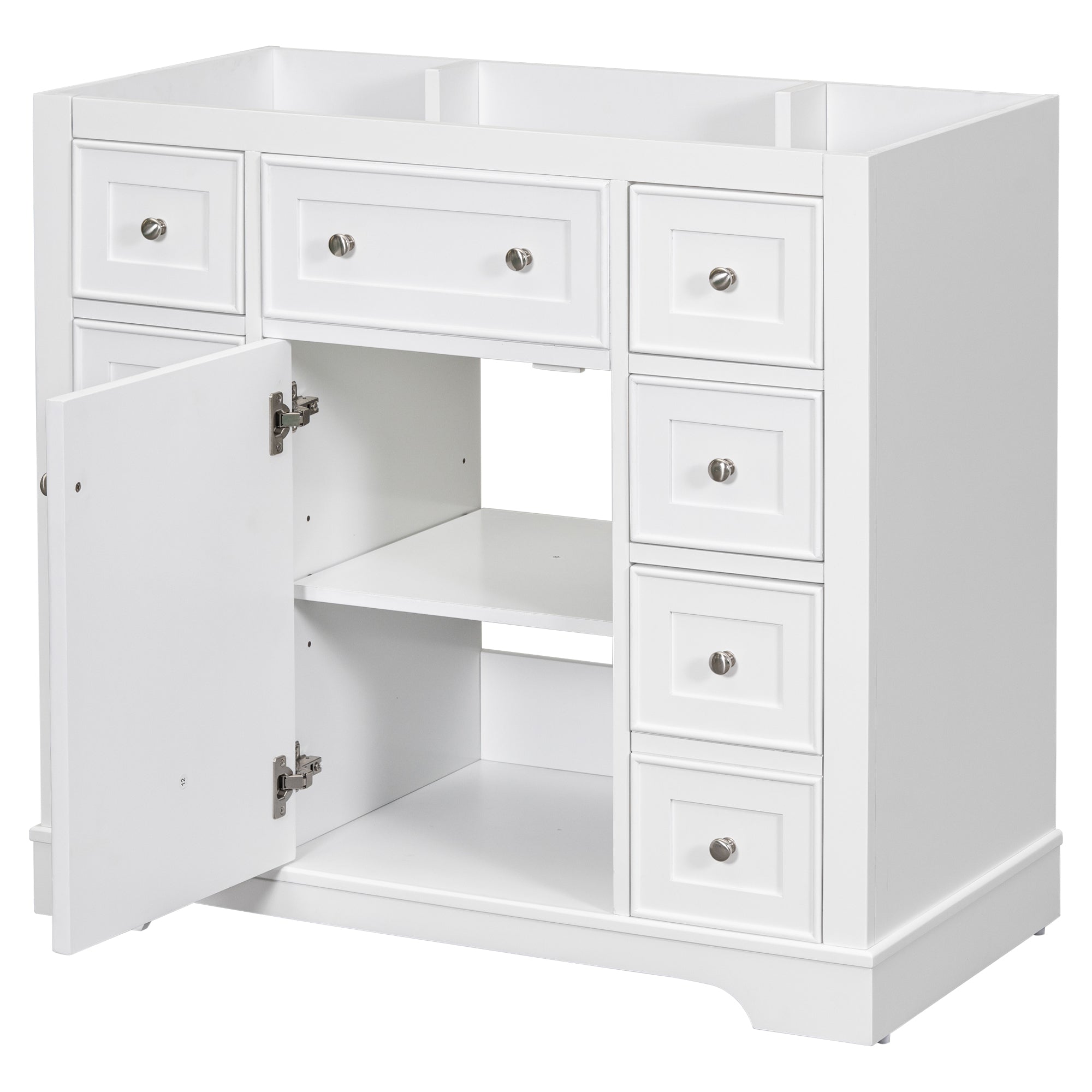 36" Bathroom Vanity without Sink, Cabinet Base Only