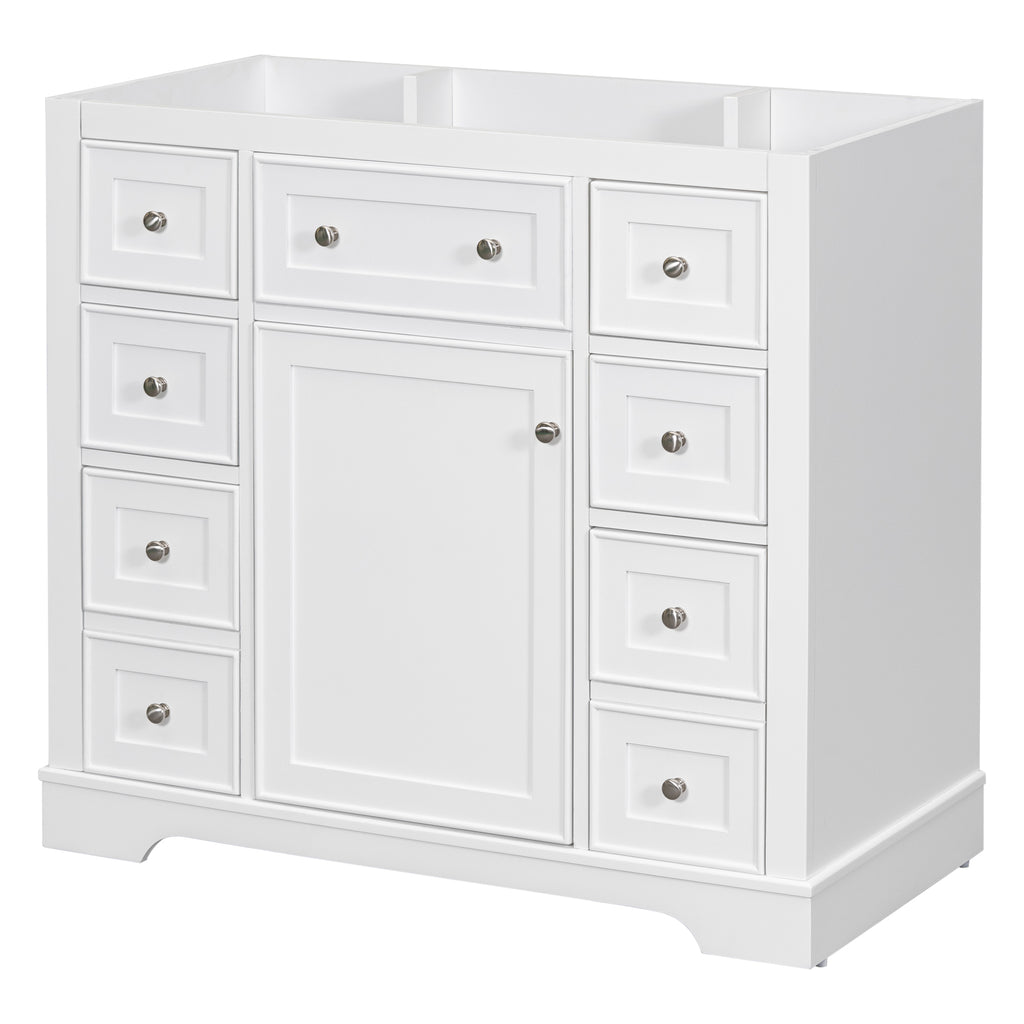 36" Bathroom Vanity without Sink, Cabinet Base Only