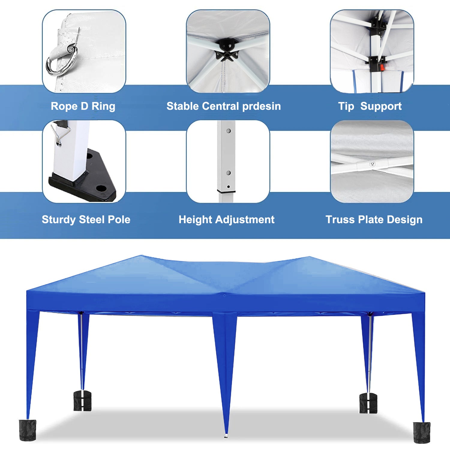 10'x20' EZ Pop Up Canopy Outdoor Portable Party Folding Tent