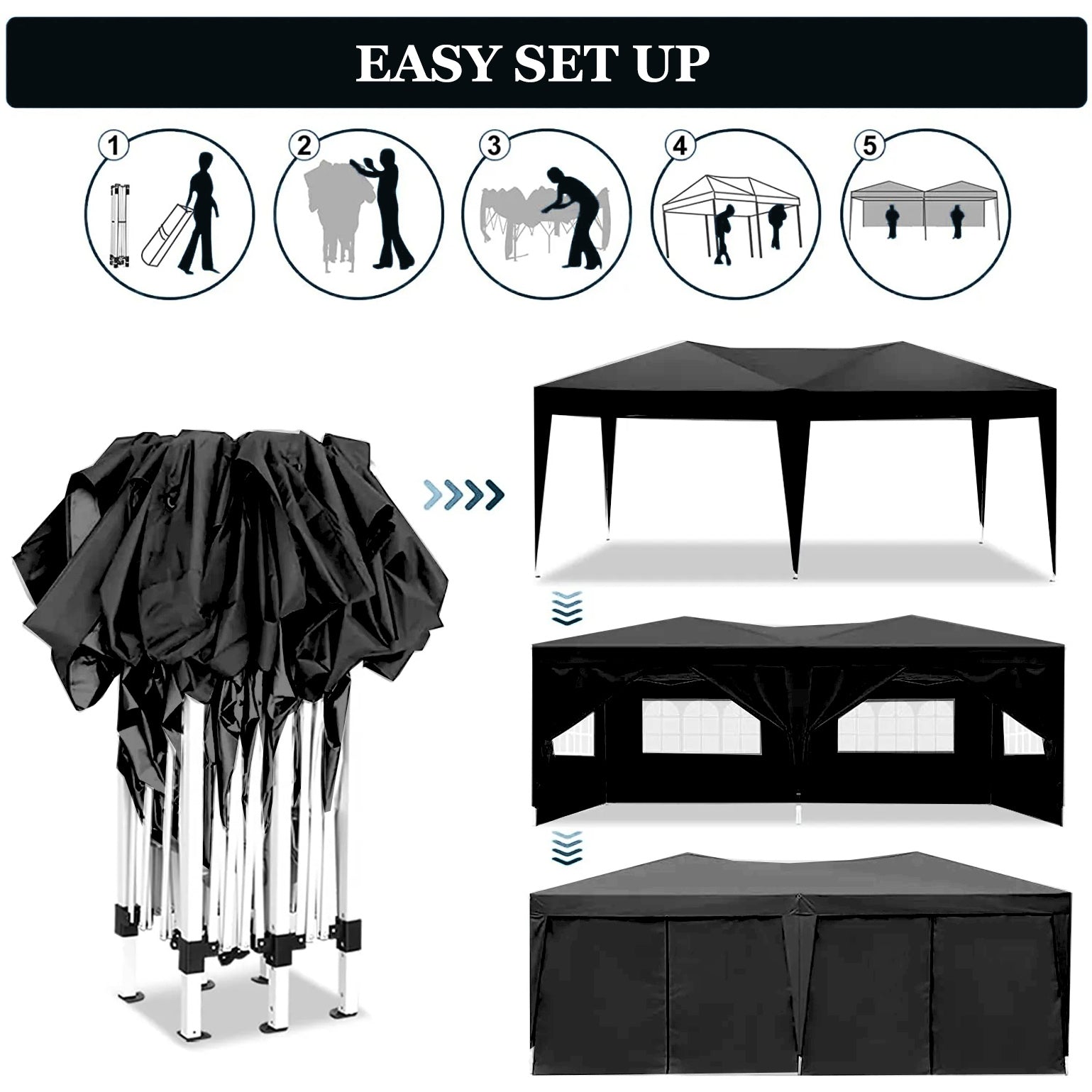10'x20' EZ Pop Up Canopy Outdoor Portable Party Folding Tent