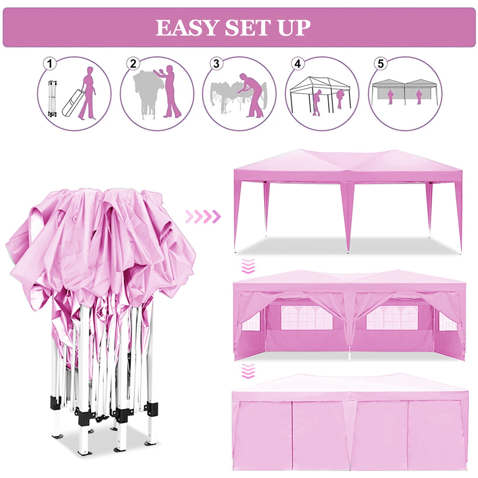 10'x20' EZ Pop Up Canopy Outdoor Portable Party Tent