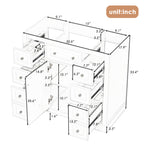 36" Bathroom Vanity without Sink, Cabinet Base Only