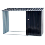 Firewood Storage Shed - Anthracite Galvanized Steel