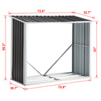 Log Storage Shed with Roof