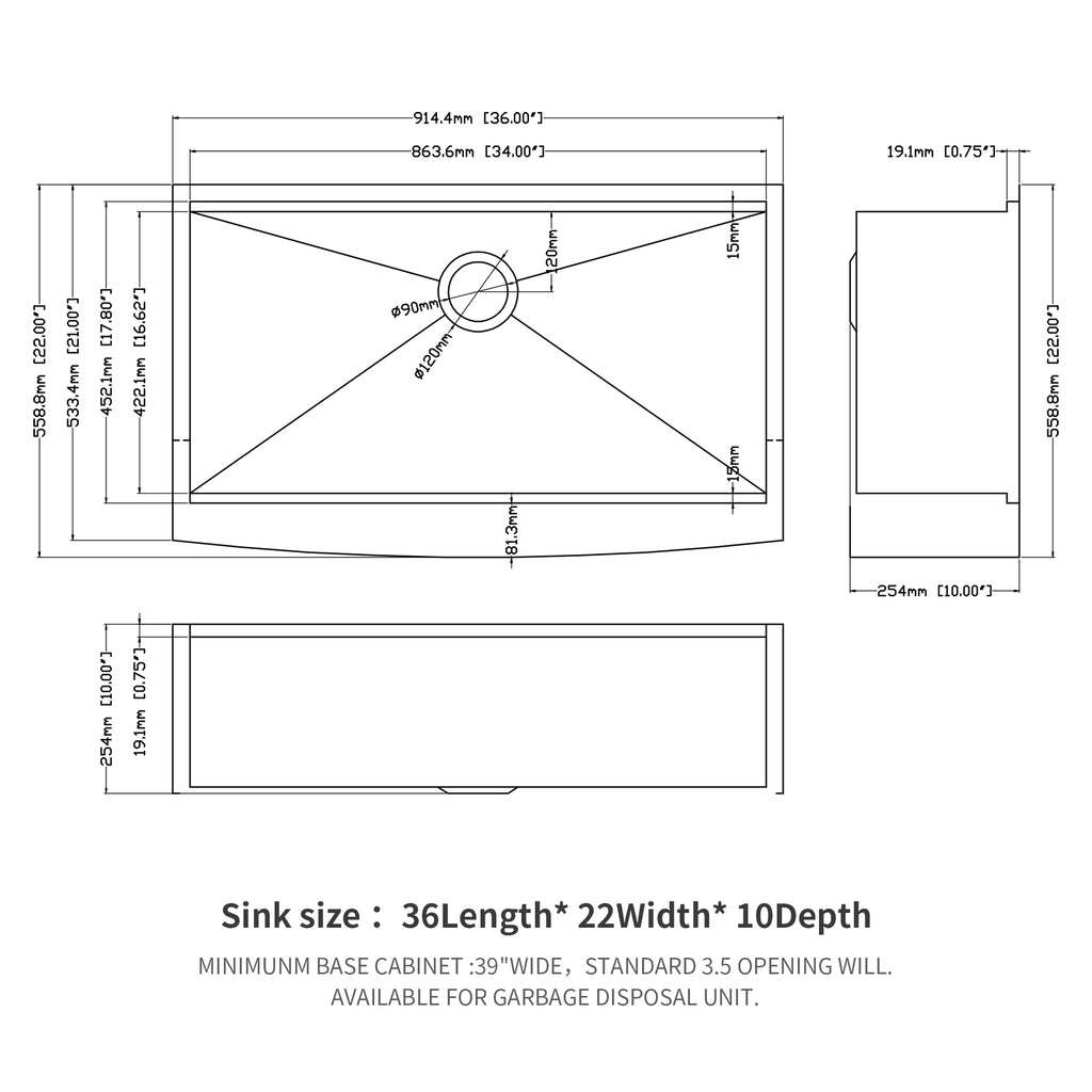 36 Farmhouse Sink Workstation