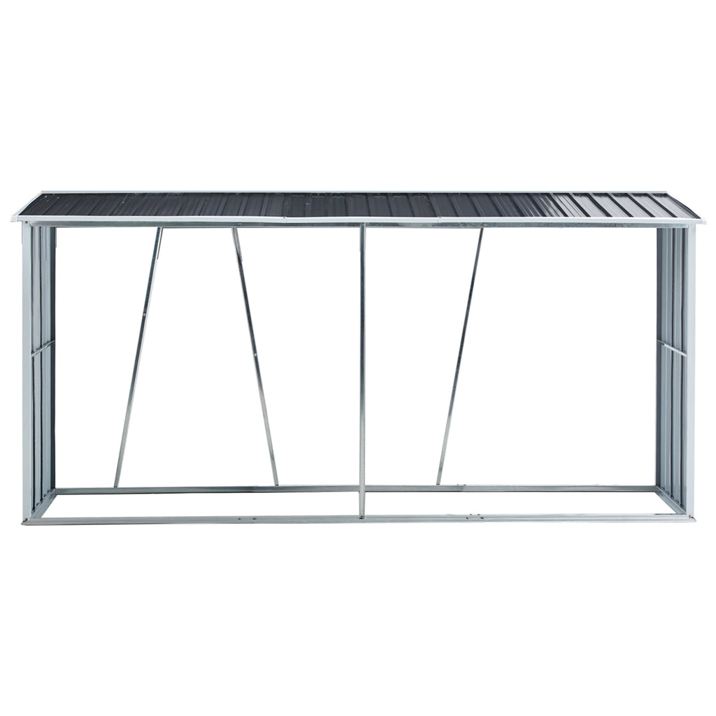 Firewood Rack with Roof - Outdoor Log Storage