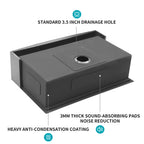 27 Inch Gunmetal Black Farmhouse Kitchen Sink