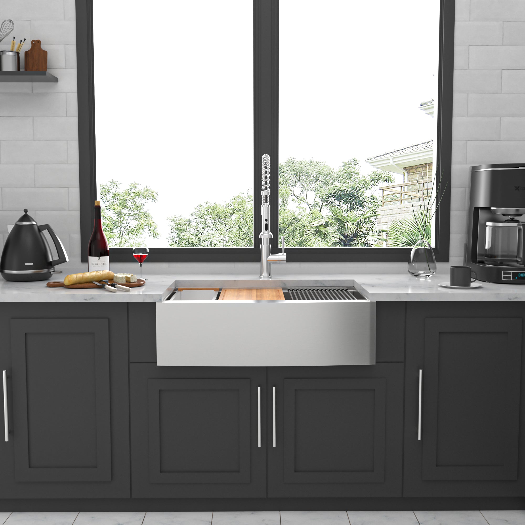 36 Farmhouse Sink Workstation