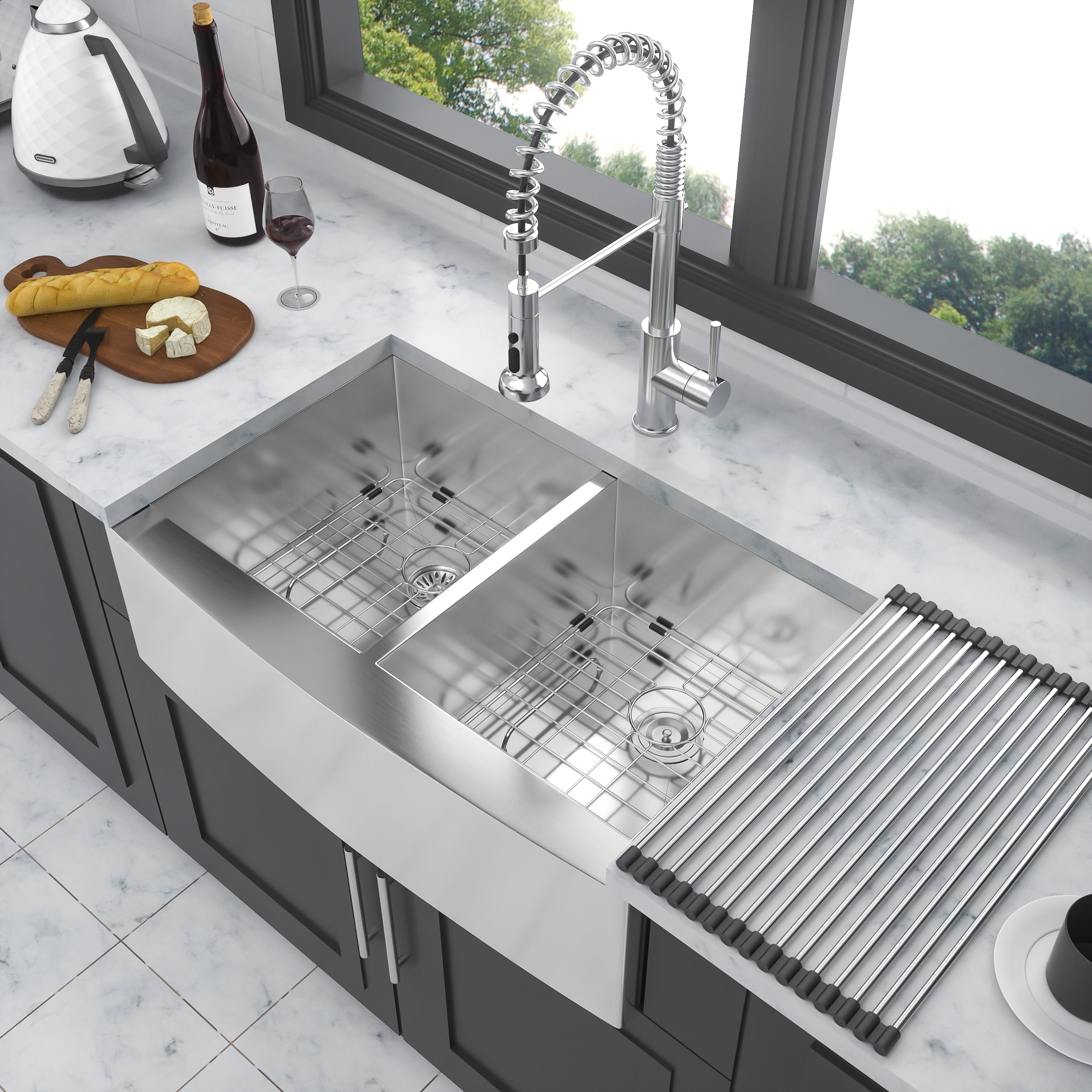 Double Bowl (50/50) Farmhouse Sink