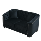 59-Inch Modern Chesterfield Velvet Sofa