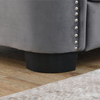 59-Inch Modern Chesterfield Velvet Sofa