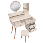 CRAZY ELF Stylish Vanity Table with Cushioned Stool