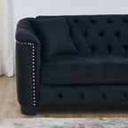 59-Inch Modern Chesterfield Velvet Sofa