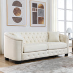 77-Inch Modern Chesterfield Velvet Sofa