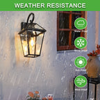 21" 2-Pack Outdoor Wall Lantern Light – Modern