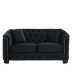 59-Inch Modern Chesterfield Velvet Sofa
