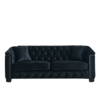 77-Inch Modern Chesterfield Velvet Sofa