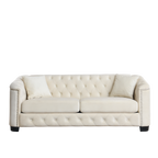 77-Inch Modern Chesterfield Velvet Sofa