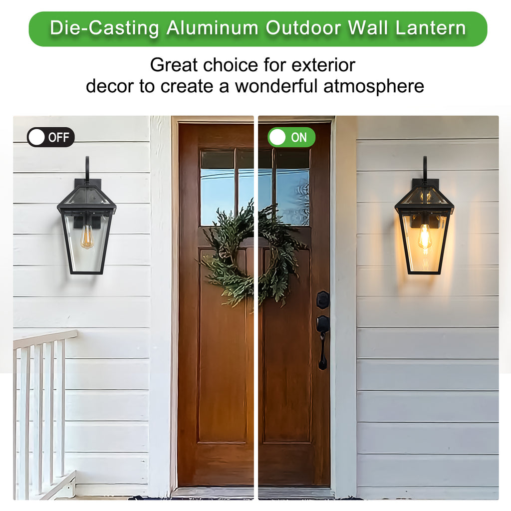 21" 2-Pack Outdoor Wall Lantern Light – Modern