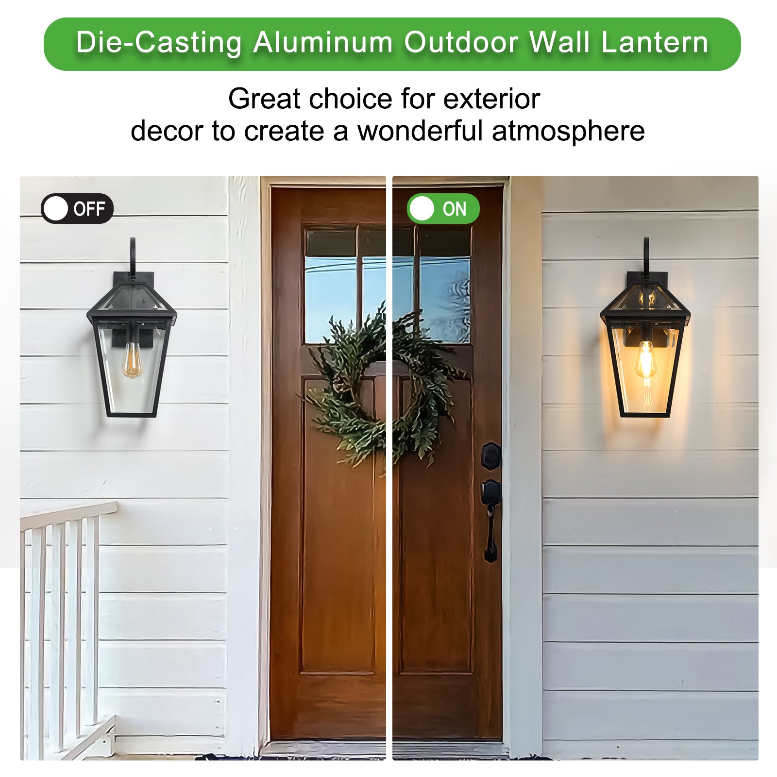 21" 2-Pack Outdoor Wall Lantern Light – Modern