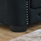 59-Inch Modern Chesterfield Velvet Sofa