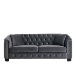 77-Inch Modern Chesterfield Velvet Sofa
