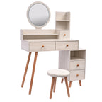 CRAZY ELF Stylish Vanity Table with Cushioned Stool