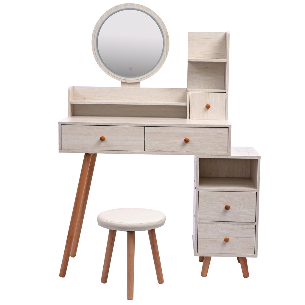 CRAZY ELF Stylish Vanity Table with Cushioned Stool