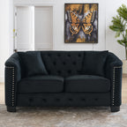 59-Inch Modern Chesterfield Velvet Sofa