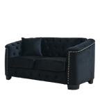 59-Inch Modern Chesterfield Velvet Sofa
