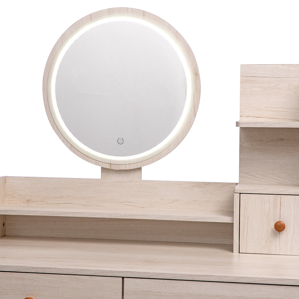 CRAZY ELF Stylish Vanity Table with Cushioned Stool