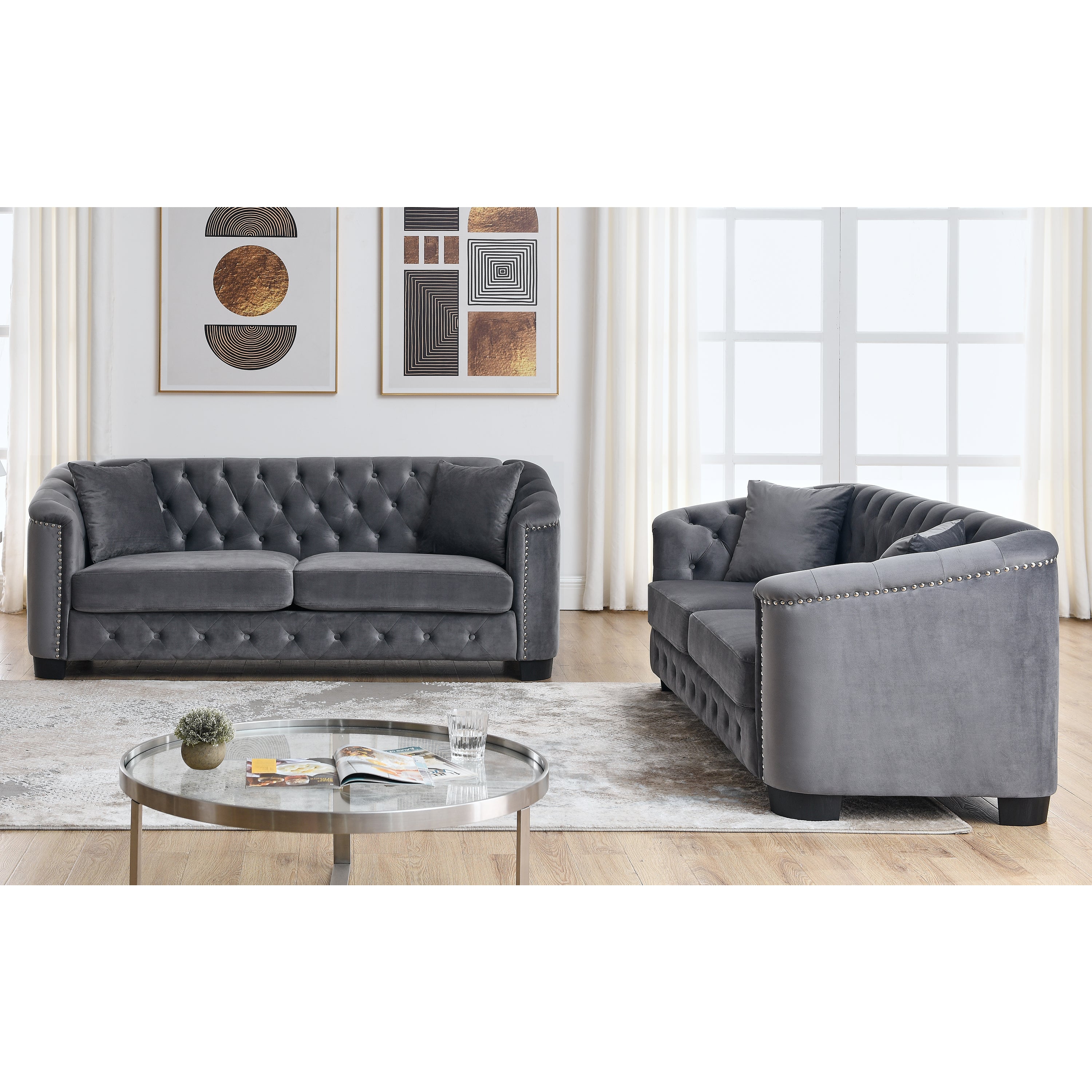 Velvet Chelsfield Sofa Set